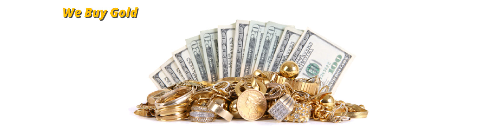 pile of gold with cash