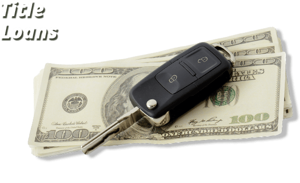 car keys over cash representing car title loans